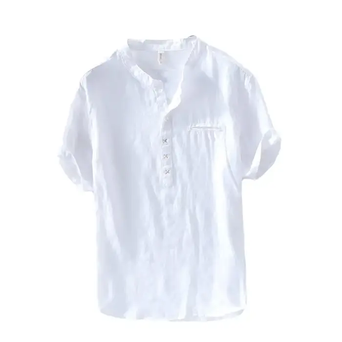 T-shirt d'été en lin pour hommes