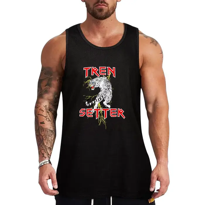 T-shirt de sport uni pour homme, Tren Setter Previous Top, accessoires d'entraînement de gym