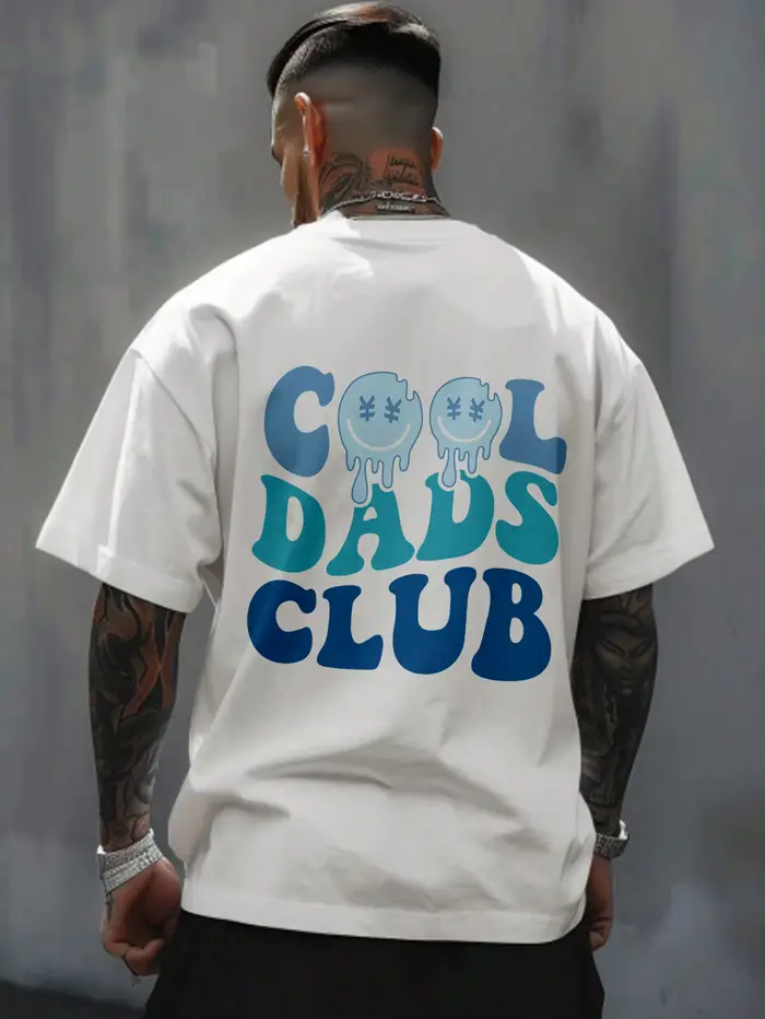 Cool papas Club hommes T-Shirt été respirant décontracté t-shirts à la mode col rond nouveaux