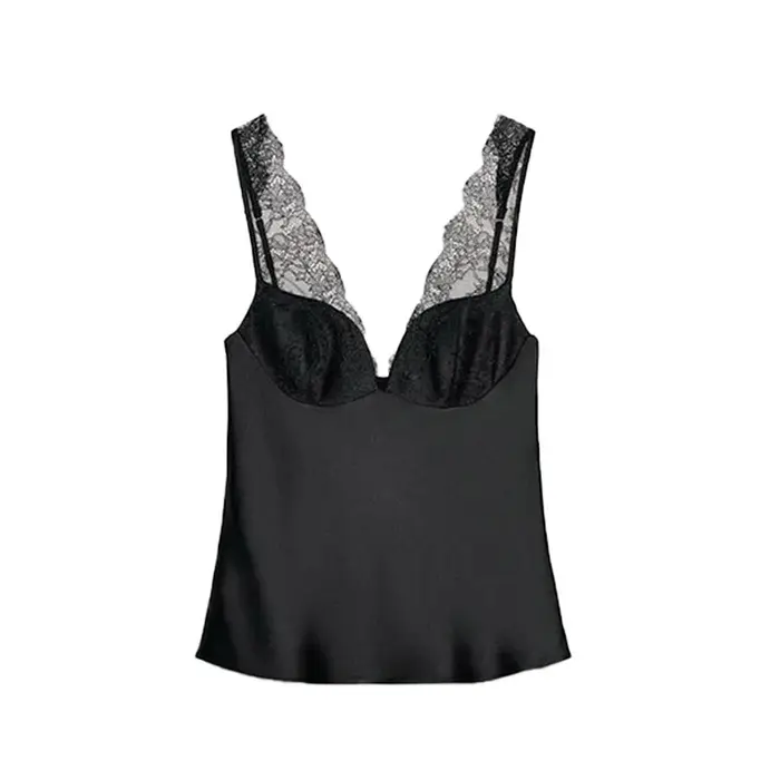 Débardeur brodé vintage pour femme, col rond, sans manches, à découpes, fente latérale, idéal pour l
