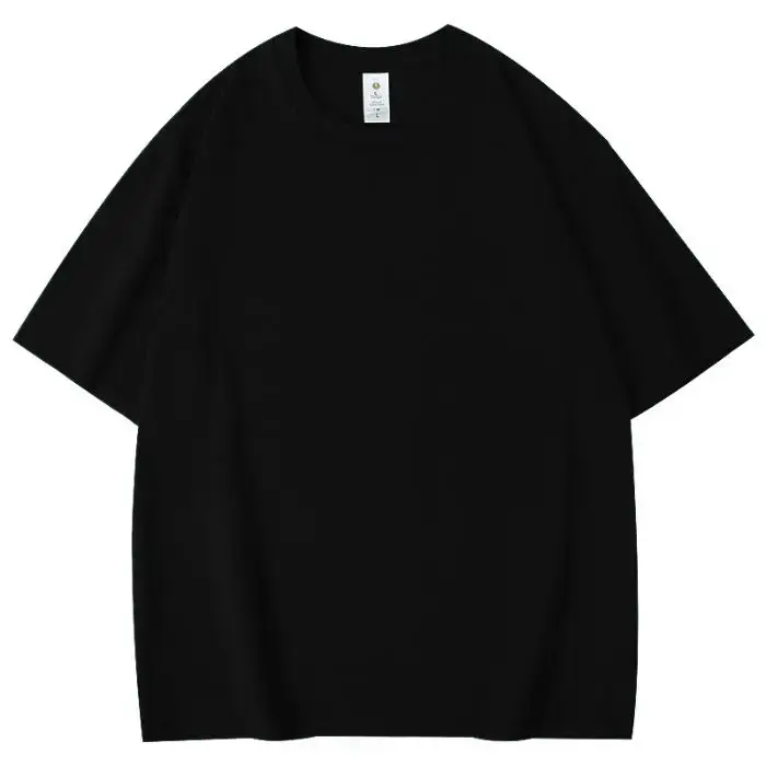 Marron blanc Look exportation qualité T-shirt à manches courtes décontracté couleur unie Couple femmes haut hommes