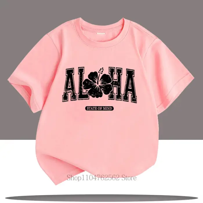 T-shirts pour enfants avec imprimé graphique Aloha