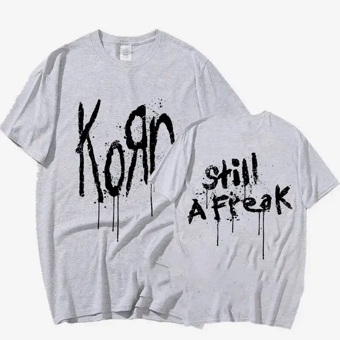 Korn Music Concert Rock Band Tour du monde T-shirt en pur coton personnalisé rue polyvalent 2024 mode d'été