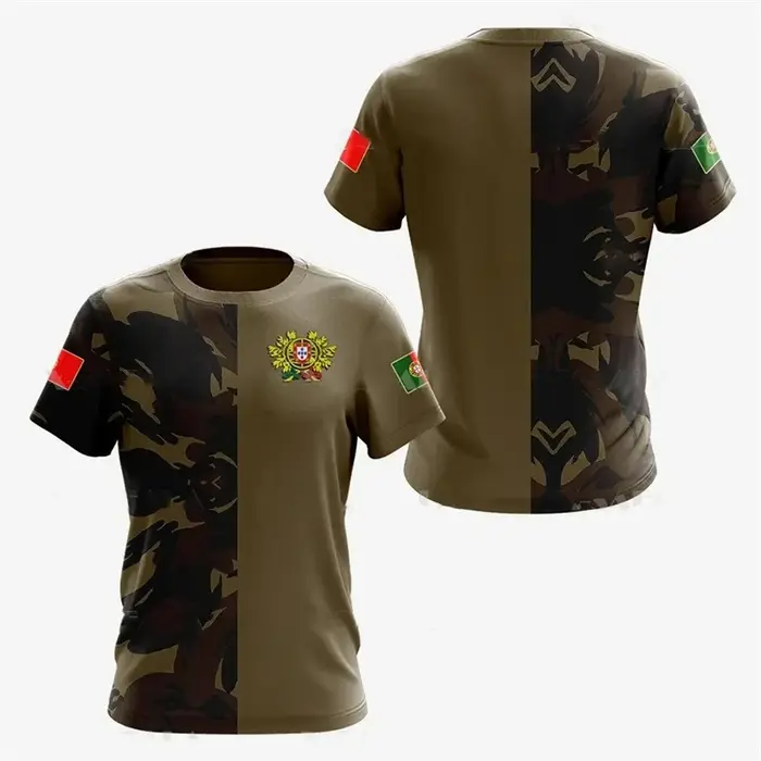 3D Portugal drapeau impression t-shirt