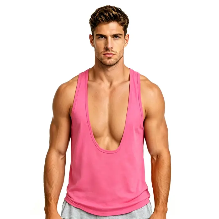Gilet décontracté hommes débardeur homme col en v profond Sexy hauts sans manche T-Shirt entraînement musculaire musculation Singlet couleur Dopamine