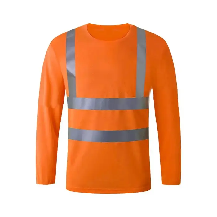 T-shirt réfléchissant Fluorescent vert Orange chemise extérieure haute visibilité chemise de travail
