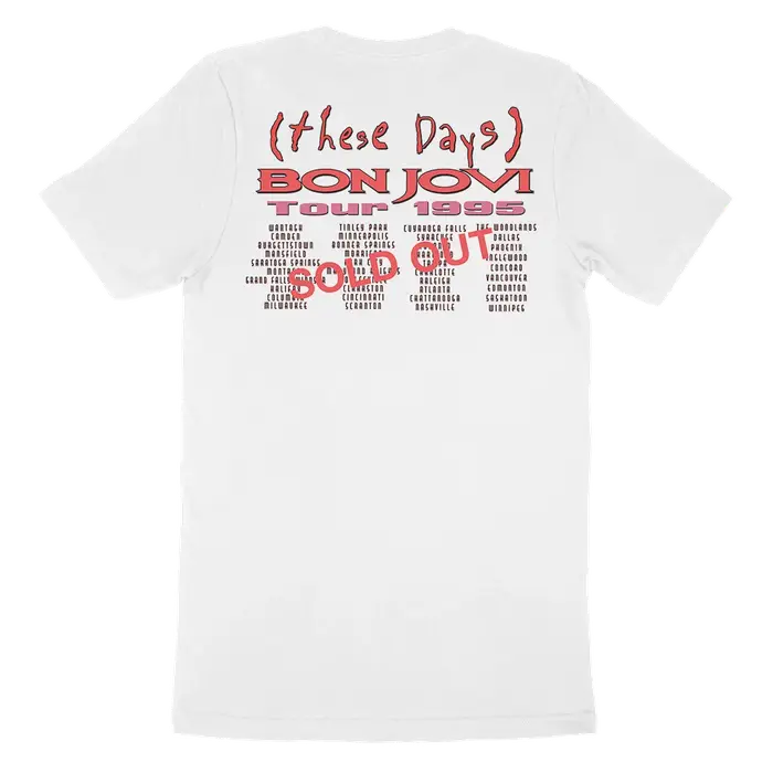 Nouveau Jersey jeunesse T-Shirt Bon Jovi Grunge bande mode décontracté