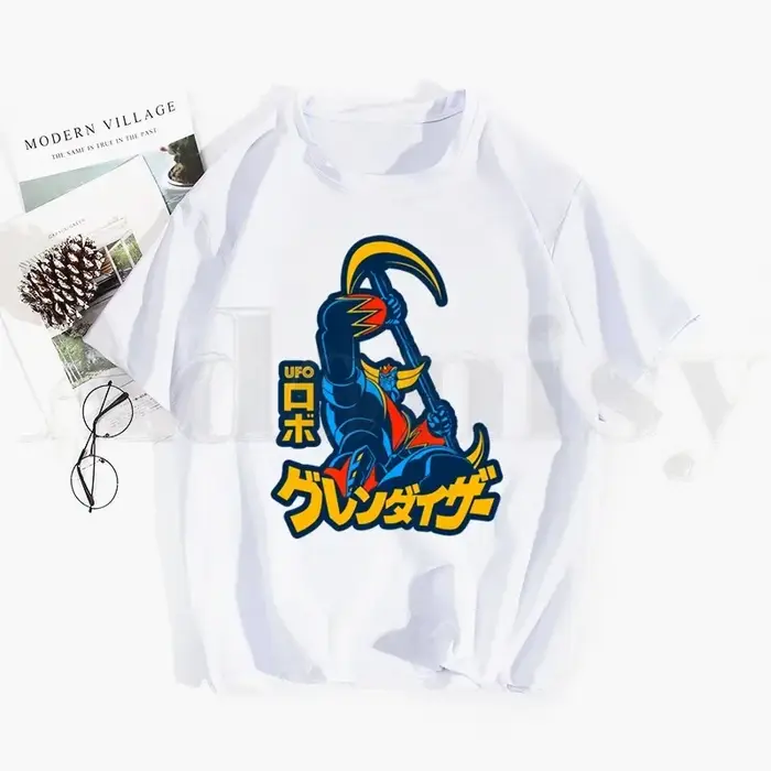 Grandizer japon Robot Anime Goldorak Goldrake t-shirt Hip Hop fille haut imprimé T-Shirts Harajuku