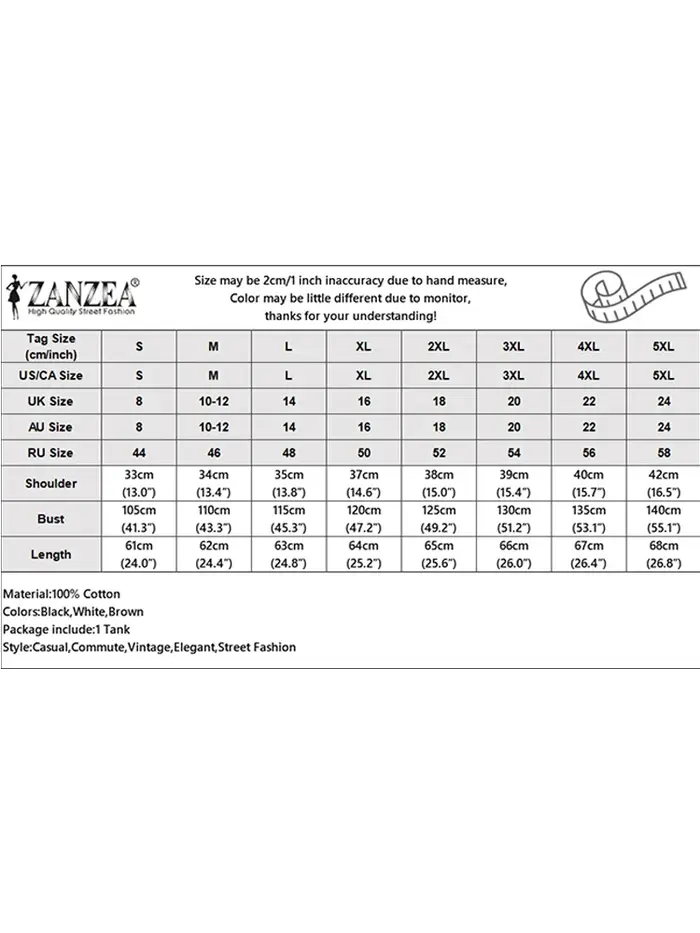 2025 femmes été débardeurs ZANZEA coton Camis Vintage col rond sans manches vacances Blouse rétro chemise ample t-shirts occasionnels surdimensionné