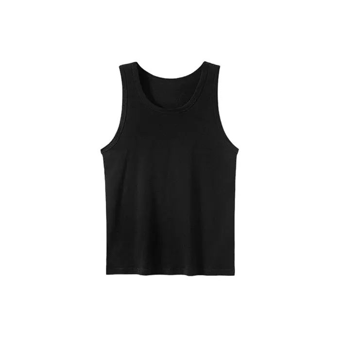 T-shirt à épaules fines pour hommes, 1/3 pièce, pour toutes les saisons, style jeune, couleur unie, sportif et confortable, adapté à la tenue à la maison