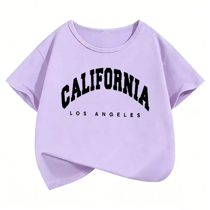T-shirts imprimés avec la lettre California Los Angeles