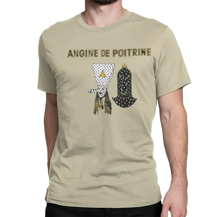 T-shirt imprimé Angine De Poitrine Rock Band pour hommes et femmes, en coton, vêtements à manches co