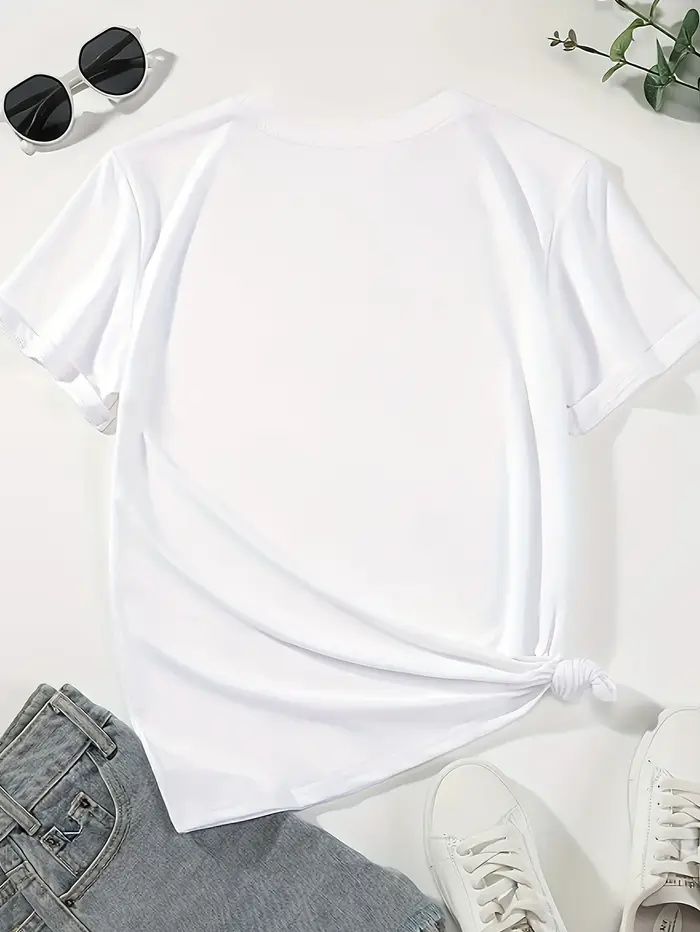 T-Shirt imprimé chat mignon pour femmes