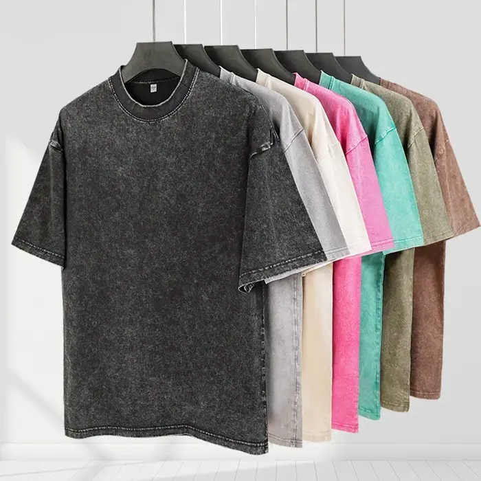 T-shirts vintage délavés pour hommes et femmes