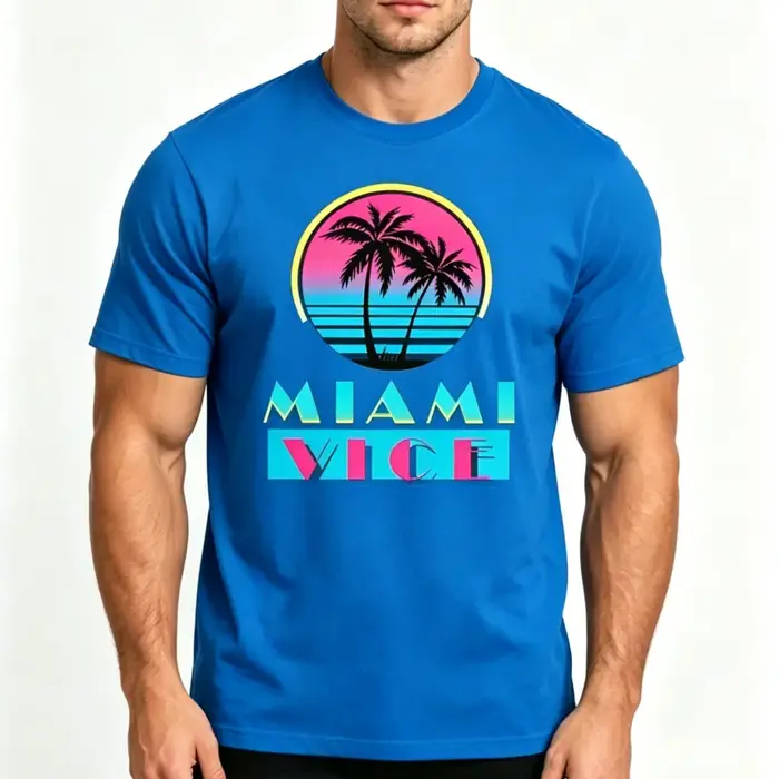T-shirt tendance pour homme avec motif palmier