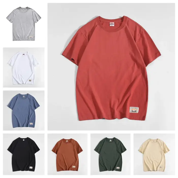 T-shirt en coton à col rond pour hommes
