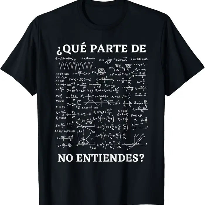 T-shirt graphique drôle avec équations mathématiques espagnoles pour enseignants, vêtements pour fem