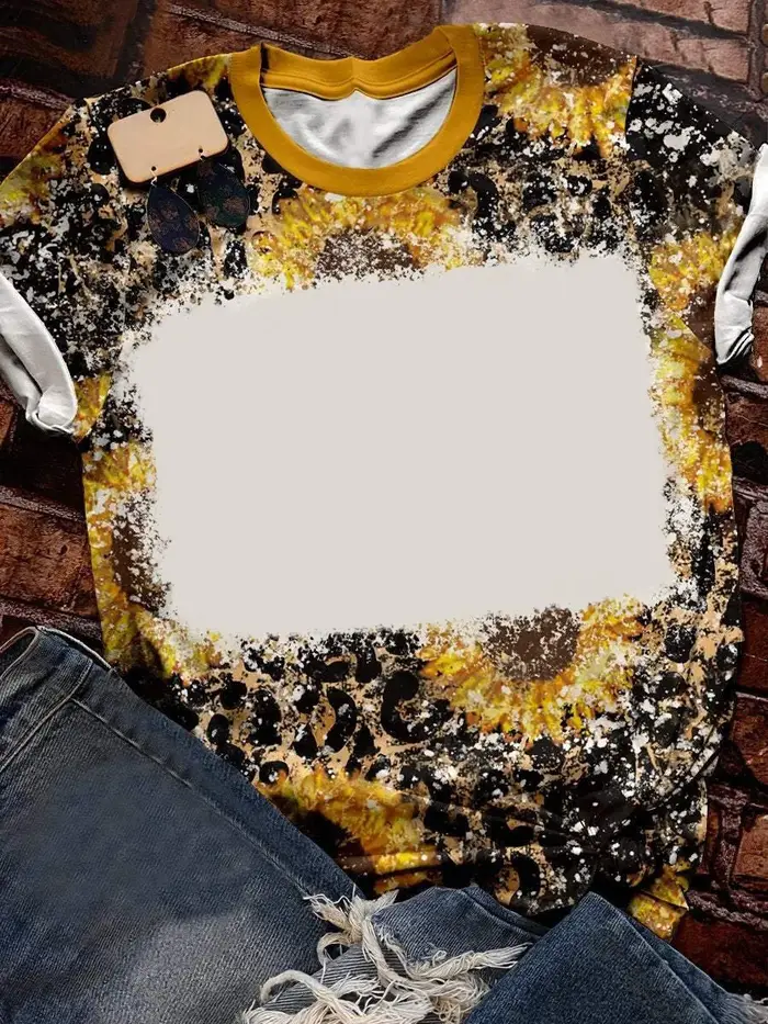 T-shirt à manches courtes en polyester pour sublimation