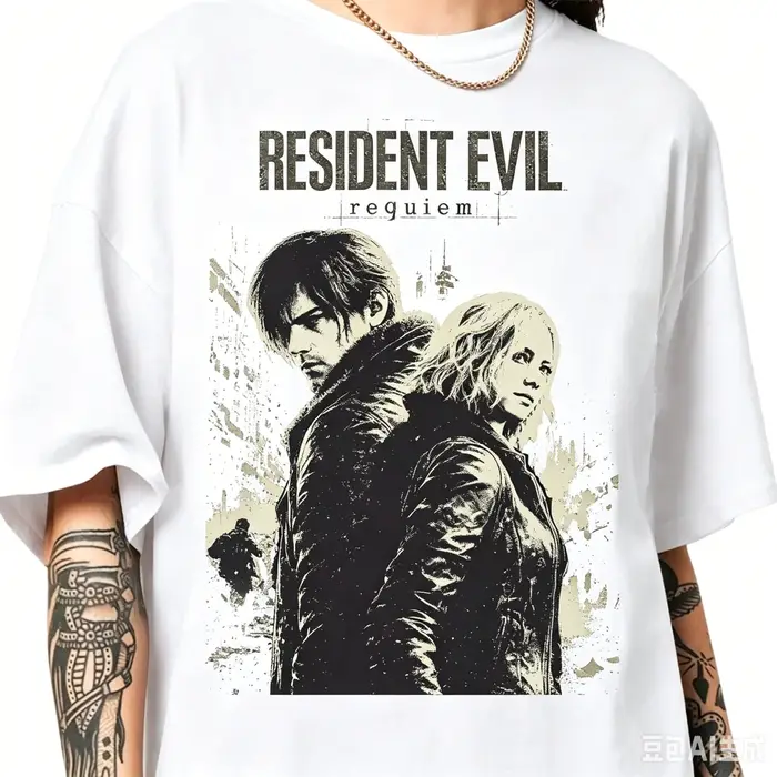 T-shirt rétro Resident Evil Requiem pour hommes et femmes