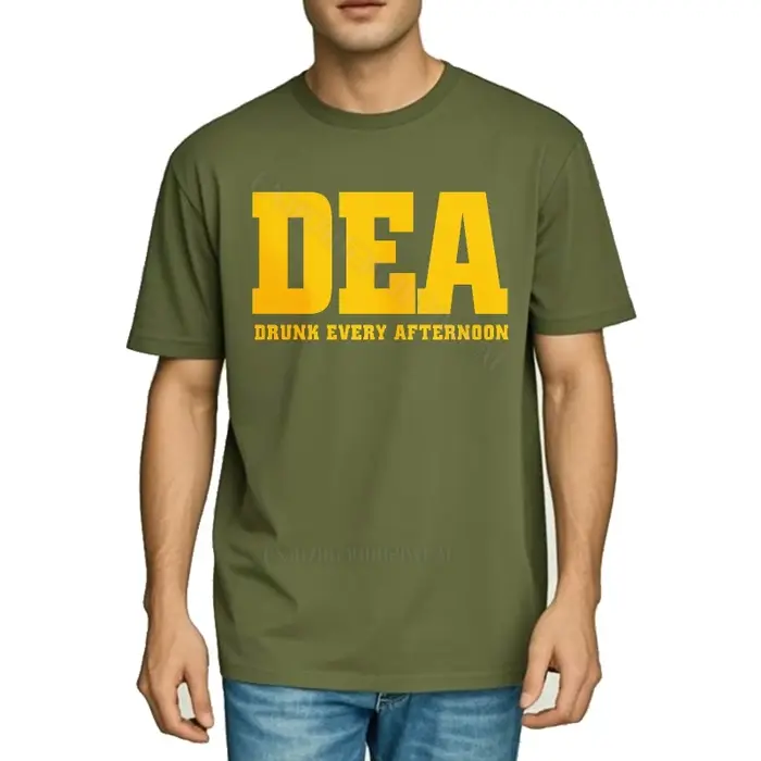 Homme T-shirt Streetwear t-shirts de tous les jours Dea Drunk chaque après-midi imprimé coton