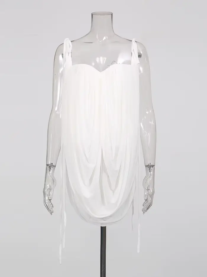 Chemise blanche à plis superposés TWOTWINSTYLE pour femme