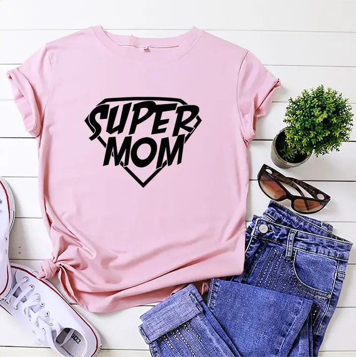 T-shirt manches courtes col rond femme
