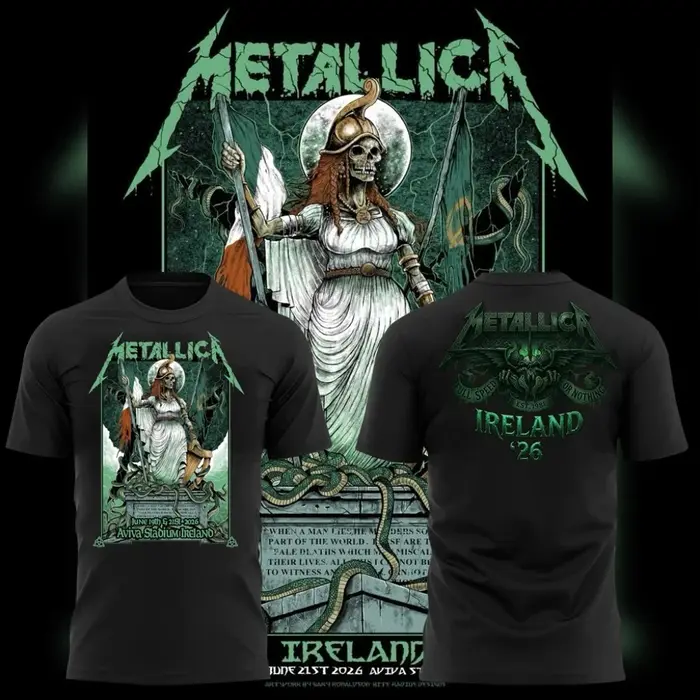 T-shirt Metallica Band M72 World Tour 2026 pour hommes et femmes, vêtements d'été 100% coton, style 