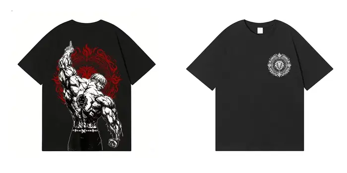 T-shirt Anime Lion's Sin of Pride Escanor, streetwear de haute qualité, haut à manches courtes pour 