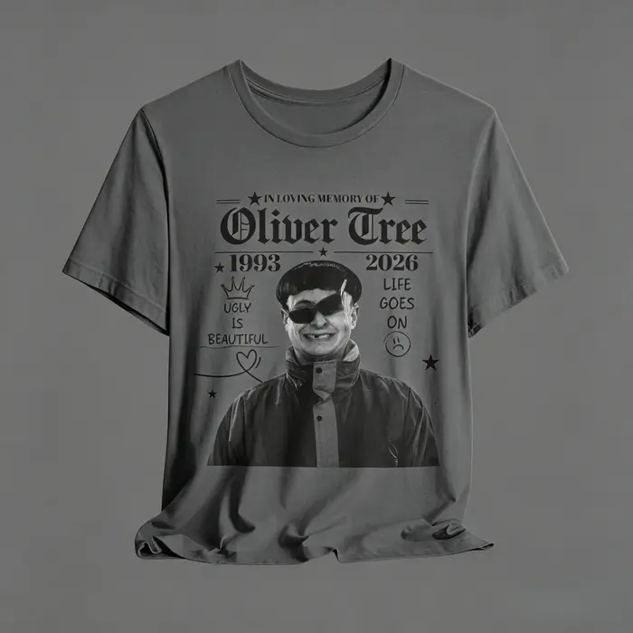 T-shirt Commémoratif Oliver Tree – Style Rétro Années 90 pour Fans – Coton – Collection Été 2026 – Vêtements de Sport Unisexe Y2K