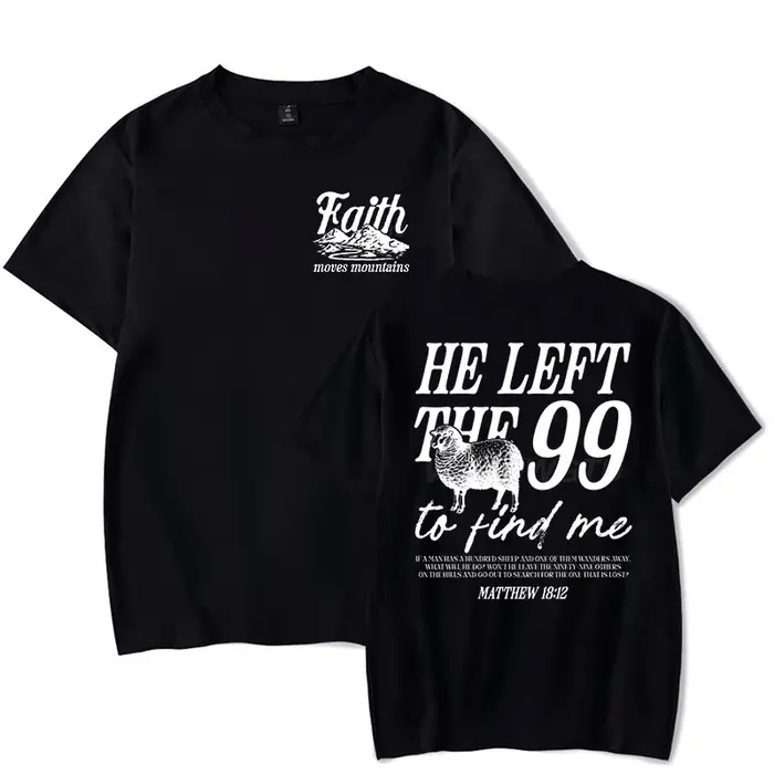 T-shirt à base de foi pour hommes et femmes