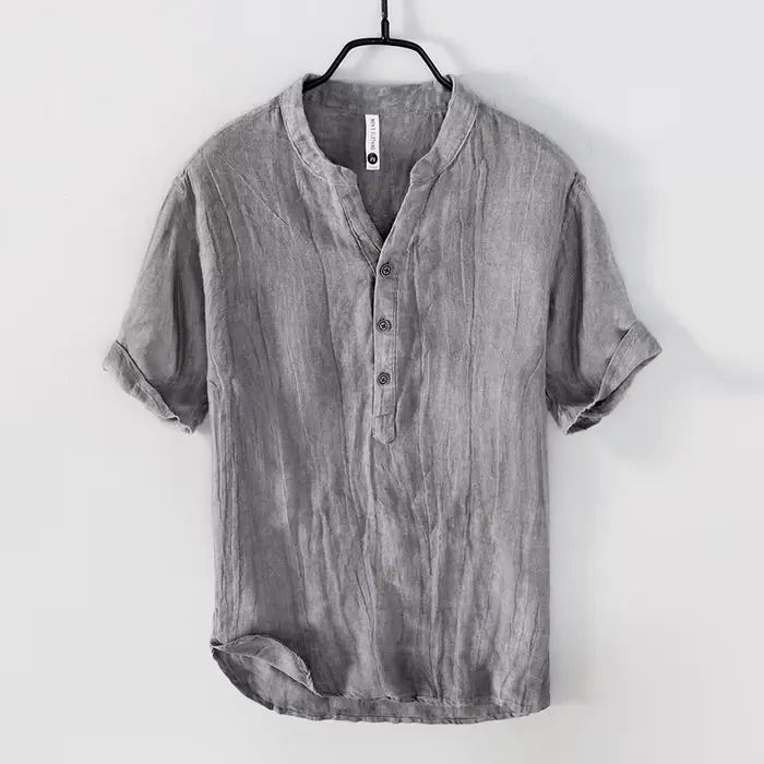 T-Shirt Vintage en lin pour hommes