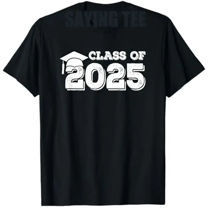 T-shirt graphique de remise des diplômes, classe de 2025, t-shirt de remise des diplômes, lettres im