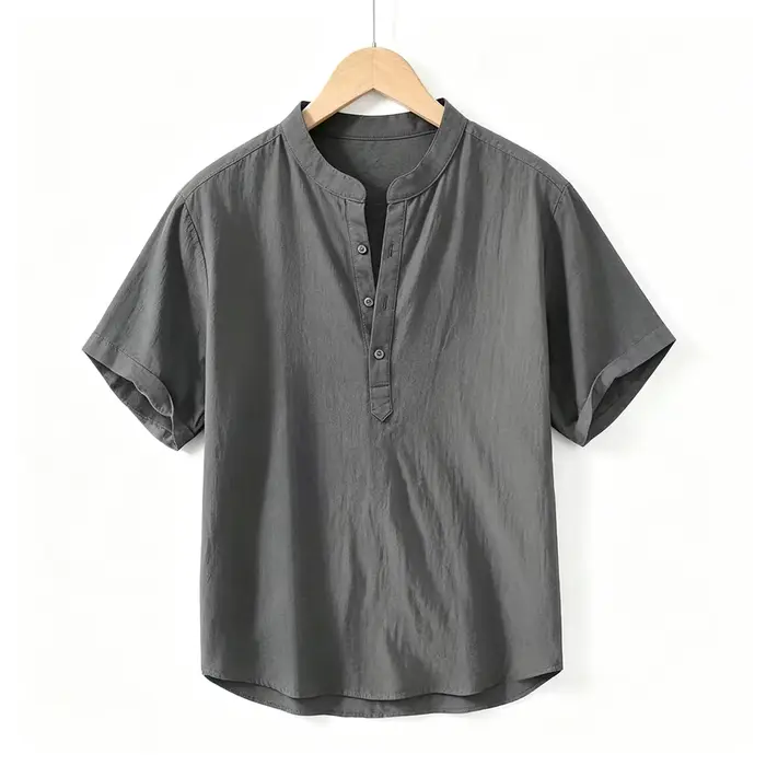 Nouvelles chemises en coton et lin pour hommes