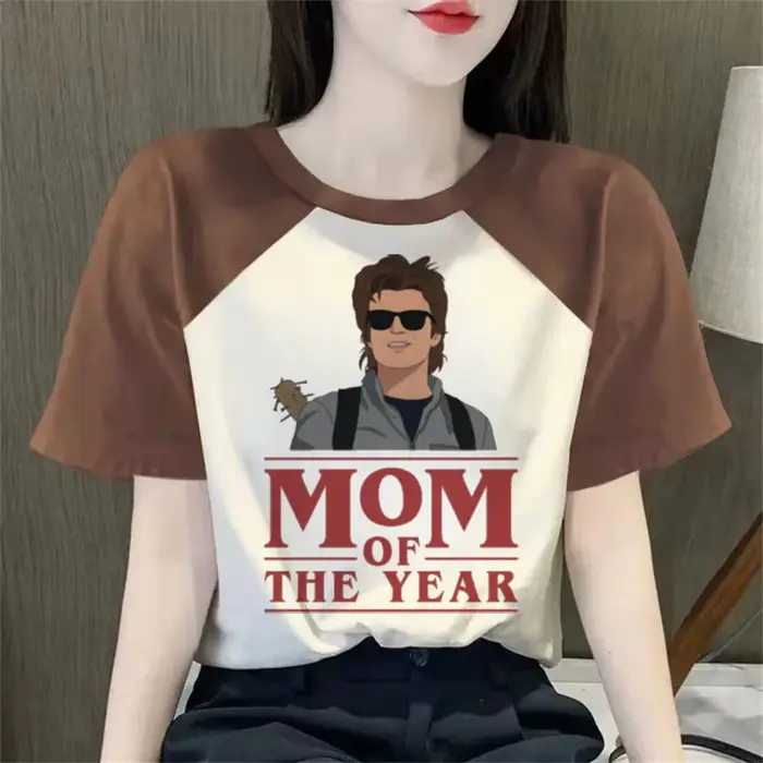 Steve Harrington Top T-Shirts femmes à l'envers université Harajuku Hawkins Hip Hop graphique chemise colorée