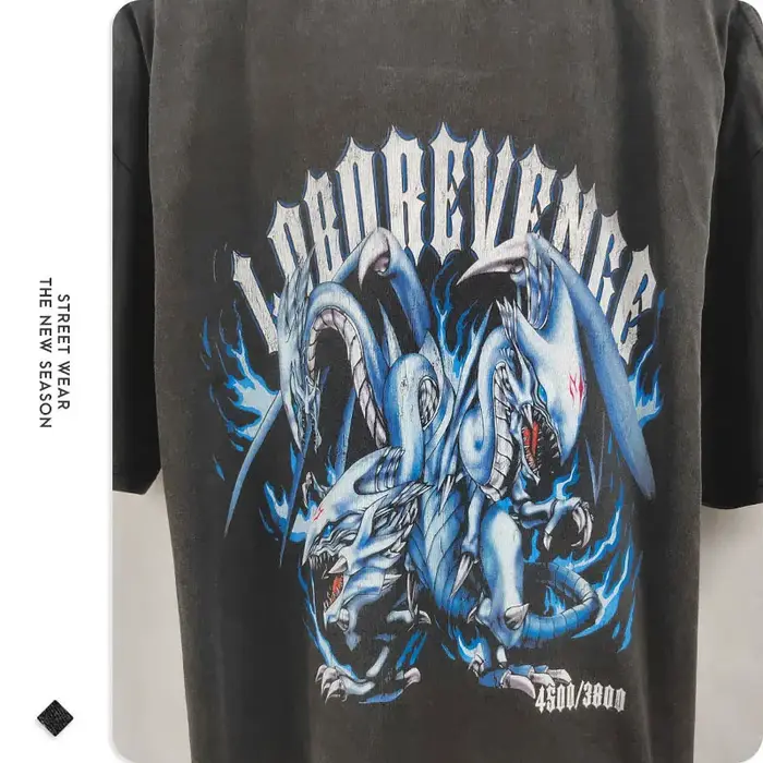 Yu Gi Oh T-shirt Anime Manga Vintage délavé hauts t-shirts magicien foncé fille Yuugi Kaiba Seto surdimensionné DTG