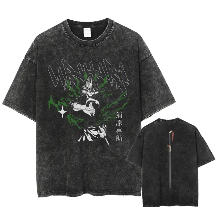 Anime chaud eau de javel Urahara Kisuke impression graphique T-shirt hommes femmes t-shirts Vintage Manga