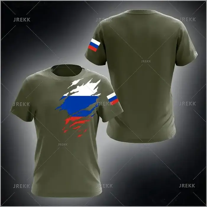 T-shirt décontracté pour homme Russie