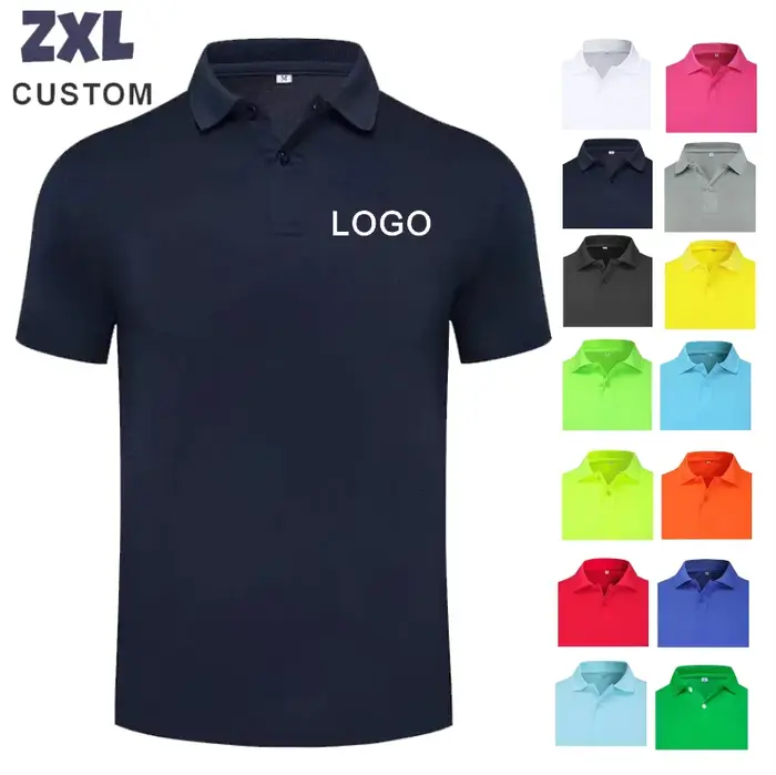 Polo de travail professionnel avec logo imprimé personnalisé