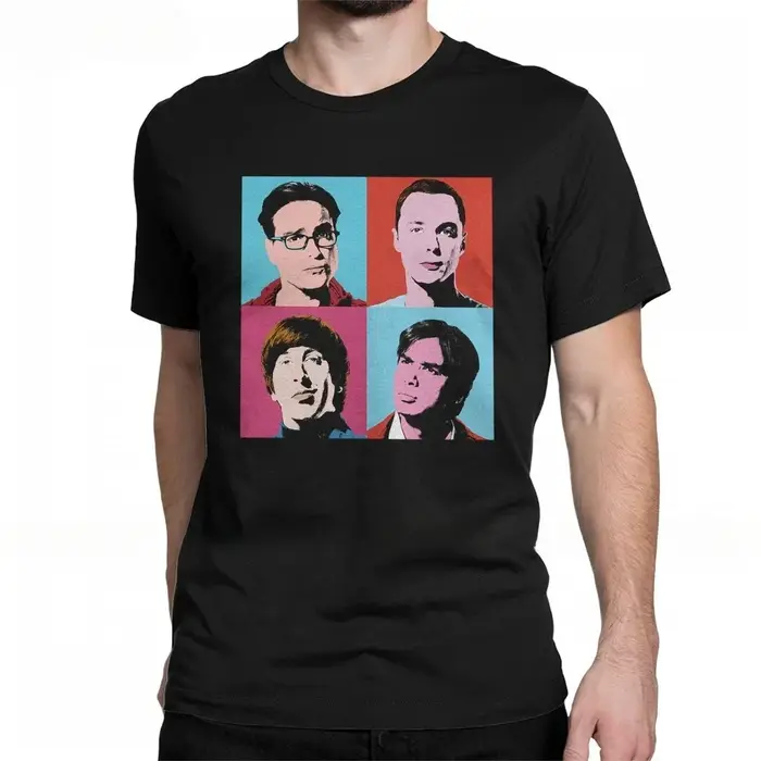 T-shirt manches courtes homme, cool, The Big Bang Theory Leonard Sheldon
