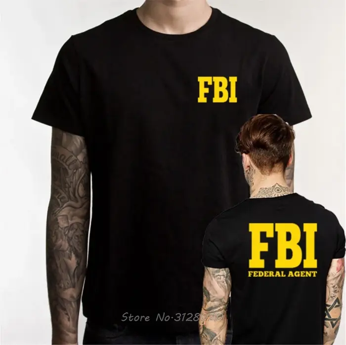 Agent fédéral Bureau investigation FBI T-shirt hommes Agent du gouvernement Service Secret T-shirt d