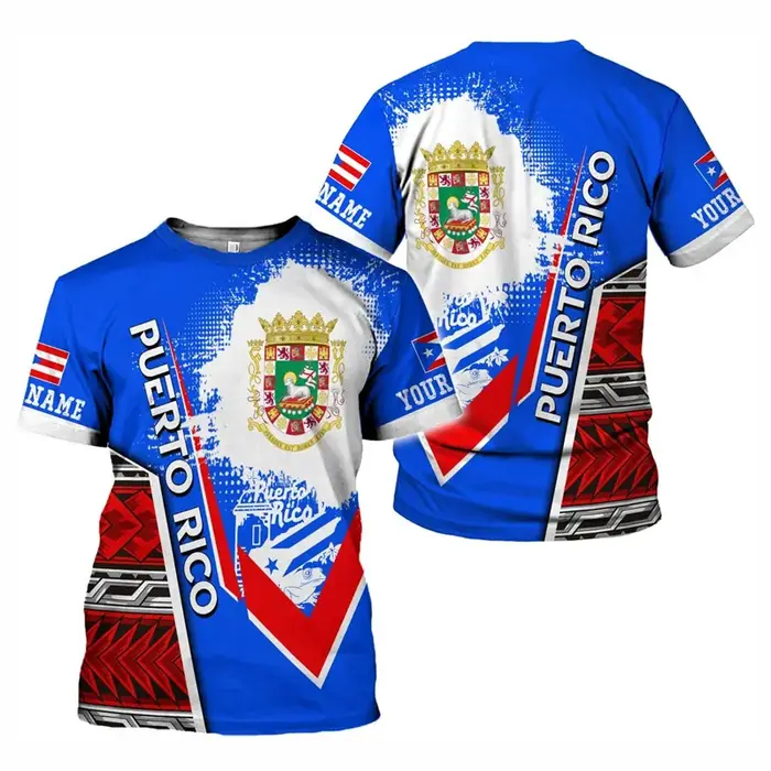 Polo Homme Tendance Urbaine 2026 avec Drapeau de Porto Rico - T-shirt de Sport Respirant à Séchage Rapide pour Football en Extérieur 3D