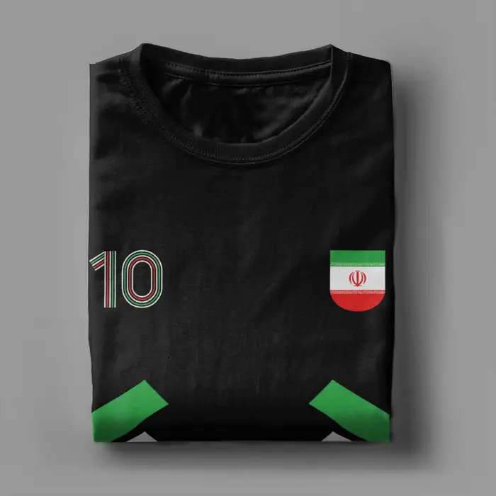 T-shirt pour homme Retro10 Iran Football Iran Soccer Iran Flag
