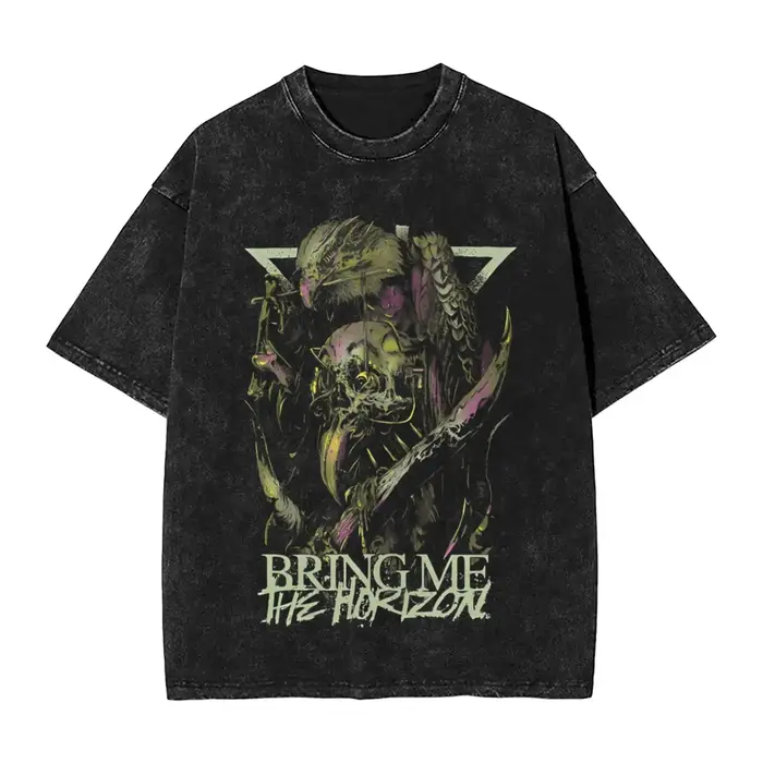 ROCK Band Bring Me The Horizon t-shirts pour les Fans BMTH lavé Vintage hauts nouveauté britannique été t-shirt