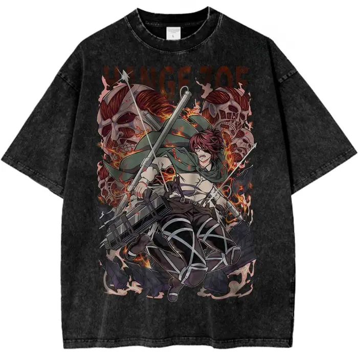 Hange Zoe impression T-shirt Anime attaque sur Titan coton