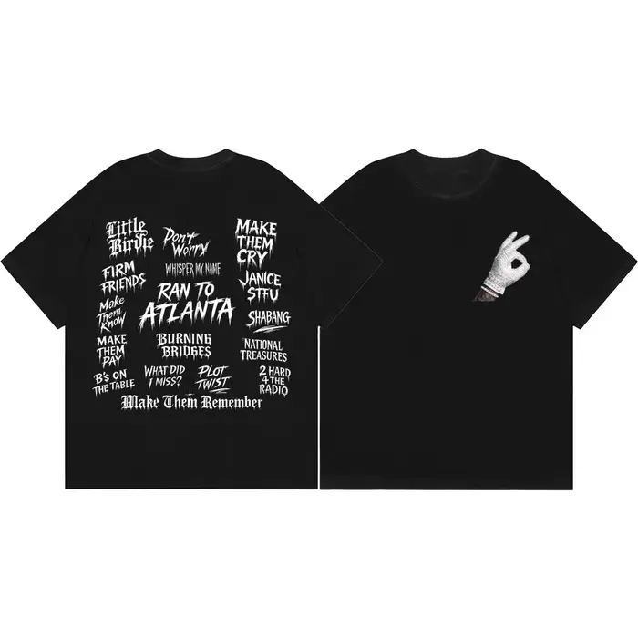 T-shirt de l'album Iceman du rappeur Drake, pour hommes et femmes, style hip-hop vintage, manches co