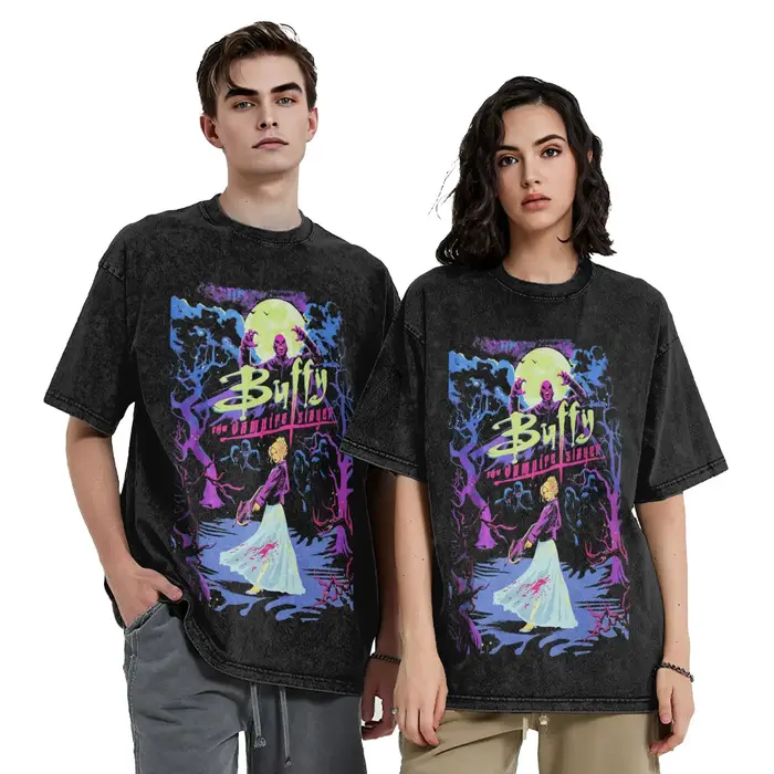 Buffy contre les vampires Slayers t-shirt Style Harajuku pour hommes femmes 100% coton t-shirts vêtements