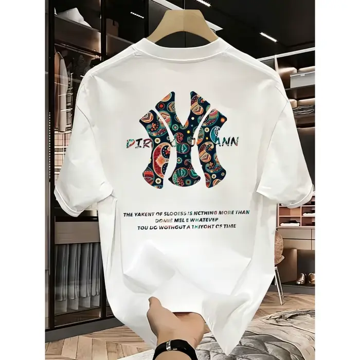 T-shirt imprimé Paisley NY de marque tendance et luxueuse