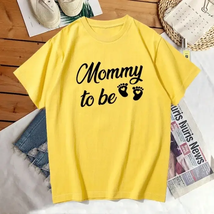 Maman et papa pour être T-shirts drôle mère père T-shirts à manches courtes correspondant annonce de