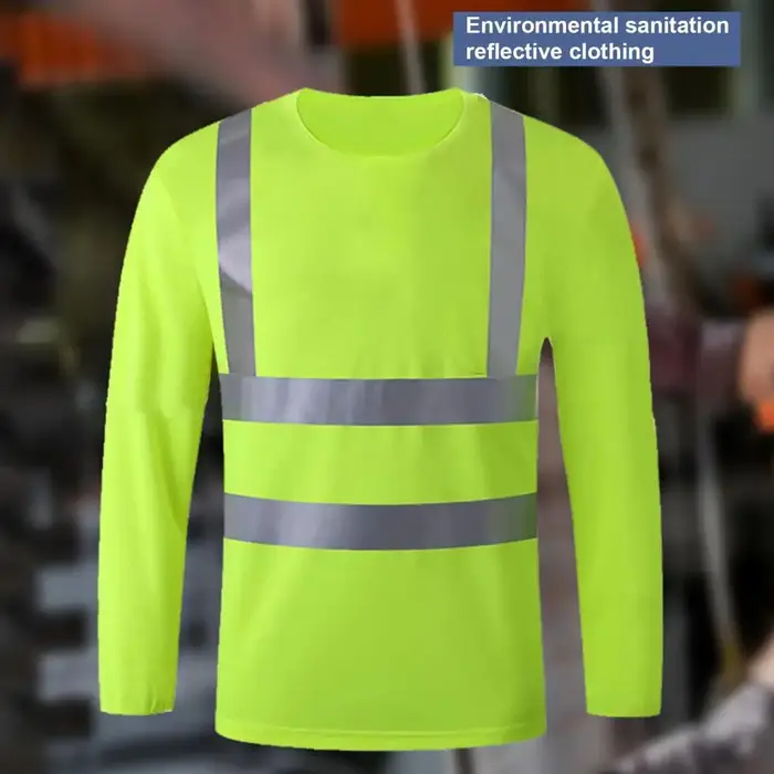 T-shirt réfléchissant Fluorescent vert Orange chemise extérieure haute visibilité