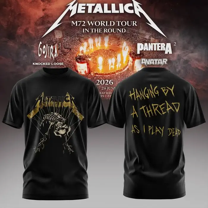 T-shirt de la tournée mondiale 2026 du groupe de rock Metallica M72 M72 pour hommes et femmes, vêtem
